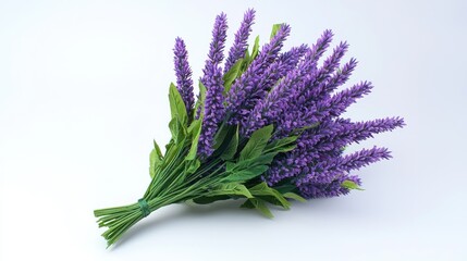 Obraz premium bouquet of lavender on a white background. selective focus