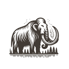 Fototapeta premium mammoth isolated vector illustration