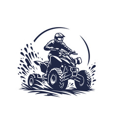 quad bike. extreme sport vehicle modern vector isolated illustration