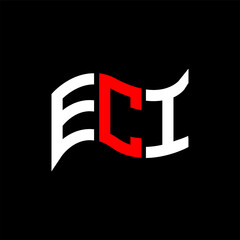 ECI logo design, ECI simple and modern logo. ECI luxurious alphabet design