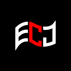 ECJ logo design, ECJ simple and modern logo. ECJ luxurious alphabet design