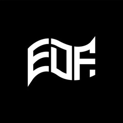 EDF logo design, EDF simple and modern logo. EDF luxurious alphabet design