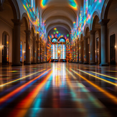 Radiant Hallway: Light Installation in Historic Building 