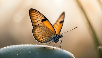 Obraz premium butterfly on a leaf