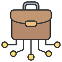 Virtual Workforce  Icon Element For Design