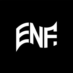 Fototapeta premium ENF logo design, ENF simple and modern logo. ENF luxurious alphabet design