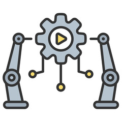 Robotic Process Automation  Icon Element For Design