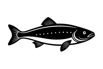 Creative Cute Fish line art vector design with a white background 