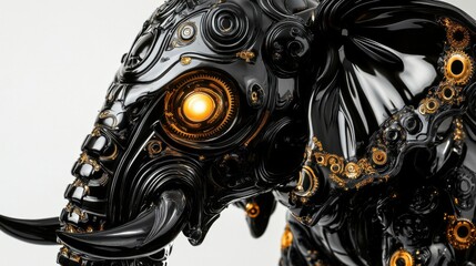 Fototapeta premium Detailed Mechanical Representation of an Elephant