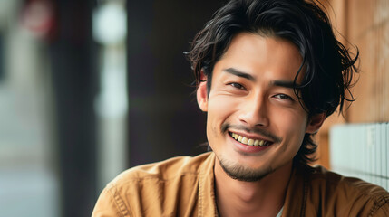 Obraz premium 笑顔の男性