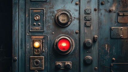 A detailed shot of a switchgear panel with an on-off heater control and indicator light, emphasizing the importance of electrical safety and monitoring.