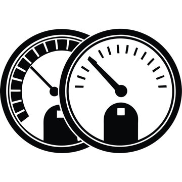 recommend clip art: Fuel Gauge Icon vector silhouette.