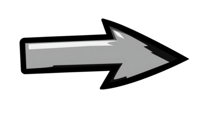 Direction Arrow Isolated on Transparent PNG.