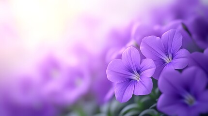 Vibrant purple flowers blooming beautifully on a soft blurred background.