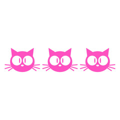 3 Cats Team Three Friends Crew Group Adorable Cat Looks Happy Sweet Little Smile Face Kitten Pets Funny Cartoon Cute Lovers Comic Fun Love Kittens Adorable Feline Playful Kitties Fur Baby Paw Owners