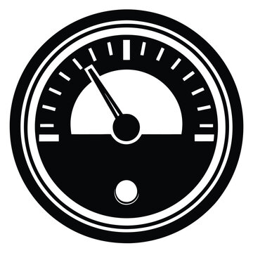 recommend clip art: Fuel Gauge Icon vector silhouette.