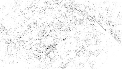 Destroyed grunge scratches crumbled plaster on aged painted brushed surface vector. Grain dirty effect overlay background.