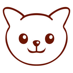 Adorable Cool Cat Looks Happy Sweet Little Smile Face Kitten Pet Design Funny Cool Cartoon Cute Cats Lovers Comic Fun Love Kittens Adorable Feline Like Playful Kitties Fur Baby Illustration Paw Owners