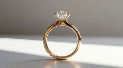 Elegant Gold Ring with Brilliant Diamond Design