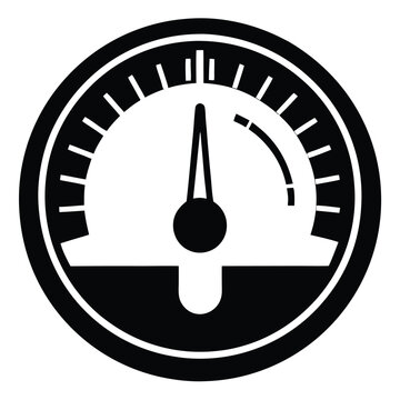 recommend clip art: Fuel Gauge Icon vector silhouette.