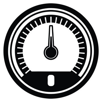 recommend clip art: Fuel Gauge Icon vector silhouette.