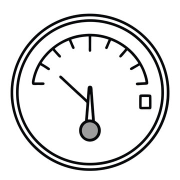 recommend clip art: Fuel Gauge Icon vector line art.