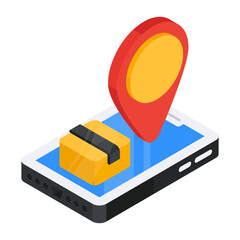 Perfect design icon of mobile parcel tracking 

