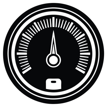 recommend clip art: Fuel Gauge Icon vector silhouette.
