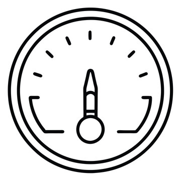 recommend clip art: Fuel Gauge Icon vector line art.