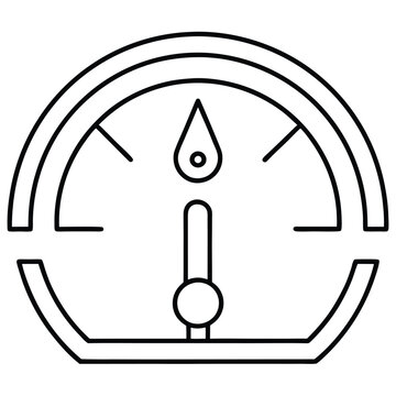 recommend clip art: Fuel Gauge Icon vector line art.