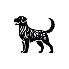 Dog silhouette vector and design 