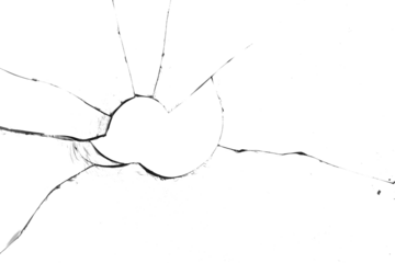 Texture of broken glass on a transparent background