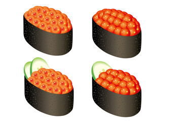 いくら軍艦巻きの寿司セット © スタジオ　スパロウ