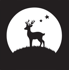 Deer vector silhouette
