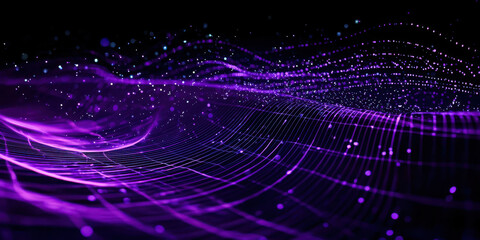 Fototapeta premium A purple wave with a lot of dots in it