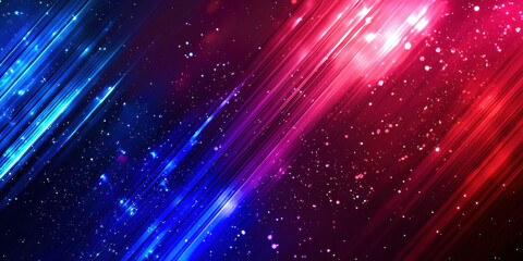 Obraz premium A colorful, starry background with blue and red stripes
