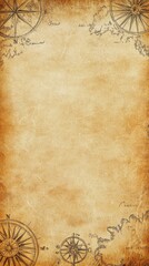 Fototapeta premium Vintage Aged Paper Background with Old Map Design