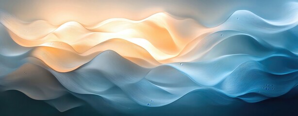 Fototapeta premium Gentle Waves of Blue and White Swirl in Harmony