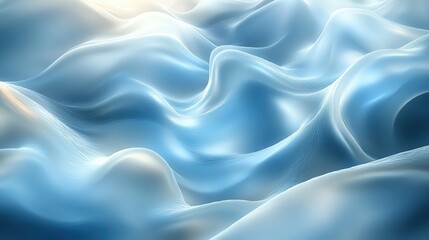 Obraz premium Gentle Waves of Blue and White Swirl in Harmony