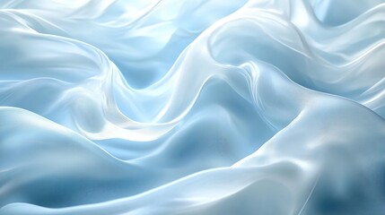 Fototapeta premium Gentle Waves of Blue and White Swirl in Harmony