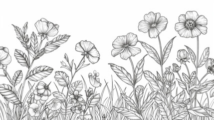 Fototapeta premium Adult colouring book page