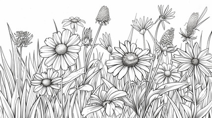 Fototapeta premium Adult colouring book page