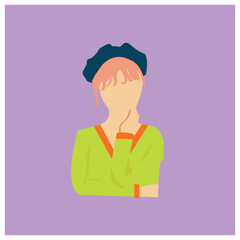 FlatStyle Vector Design of Sustainable Fashion Influencer