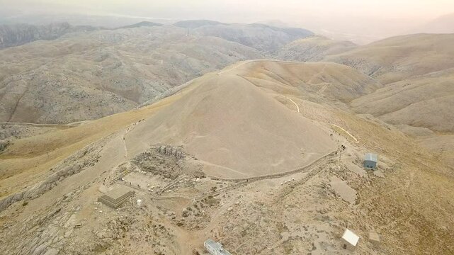 Breathtaking 360 Drone Video Over Mount Nemrut at Sunset In Turkey