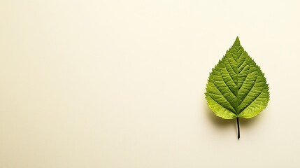 Fototapeta premium Vibrant Green Leaf on Soft Background