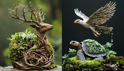 Fototapeta premium Wildlife images, clear description, unique and creative.