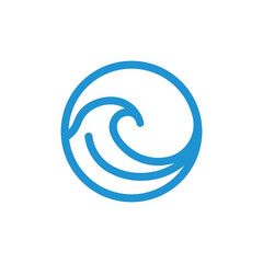 Simple ocean wave logo design inspiration