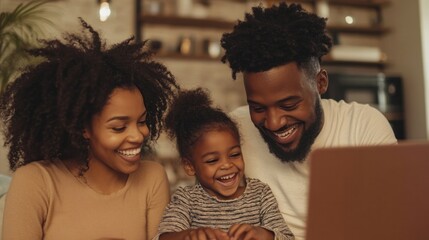 Family enjoying interactive video call with grandparents, joyful moments and connection