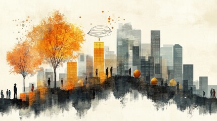 MicroPensions Illustration Informal Sector Workers Concept in Professional Design