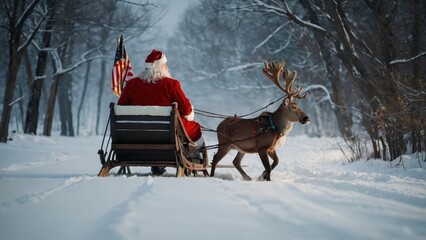 Santa Claus and his team make spirits bright tonight